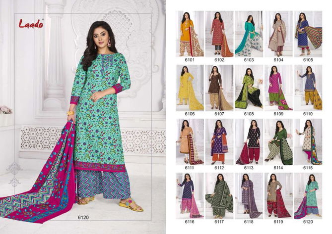 Laado Print 61 Fancy Regular Wear Cotton Printed Dress Material Collection